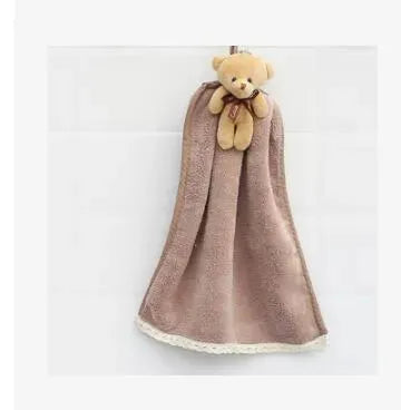 Coral velvet dish towel bathroom hanging absorbent towel - Bellarte Enchanté Coral velvet dish towel bathroom hanging absorbent towel